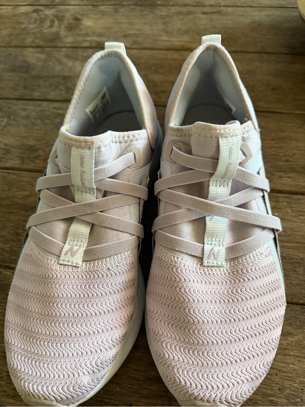 New Balance Women's Knit Slip-On Sneakers in Pale Pink
